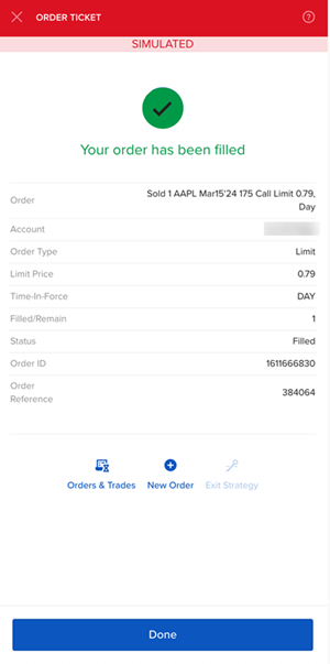The portal order ticket filled confirmation. 
