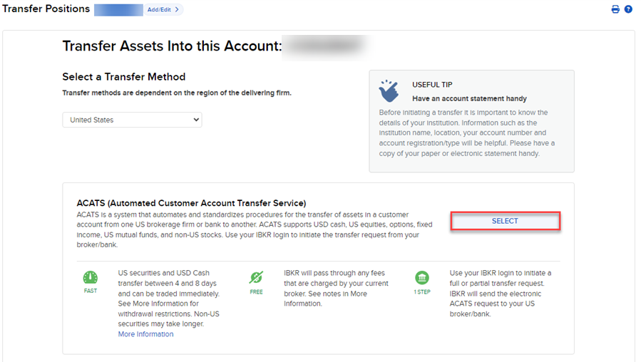 The ACATS transfer method 