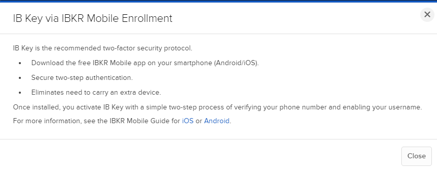 The download IBKR Mobile instructions in portal. 