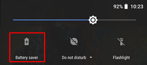 The android battery save icon. 