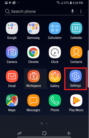 The android settings icon. 