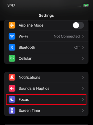 The iPhone focus button