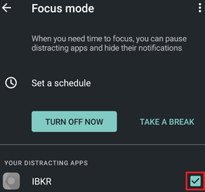 The Android Digital Wellbeign & Parental Controls Focus Mode your distraction apps. 