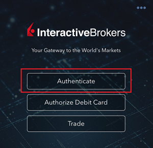 The iphone ibkr mobile authenticate tab. 