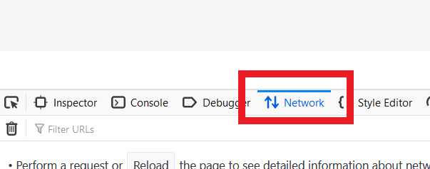 The firefox web developer network