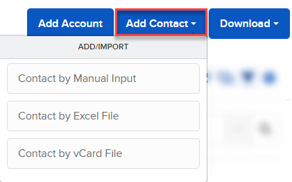 Image of the add contact button in portal. 