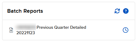 Batch Reports