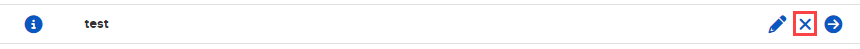 Image of the PortfolioAnalyst delete custom report x icon. 