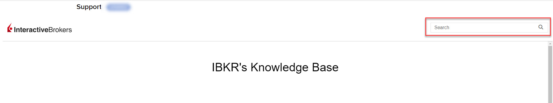 The knowledge base homepage