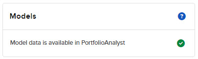 Image of the PortfolioAnalyst models widget
