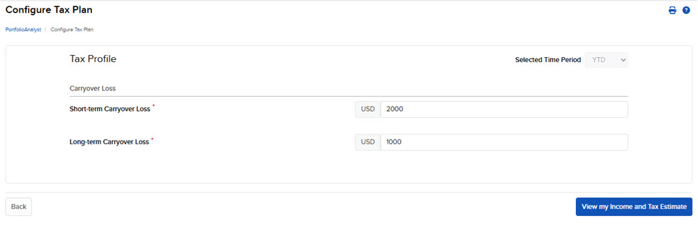 Enter Carryover Loss Information in Portal