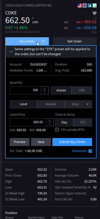 The Rapid Order Entry