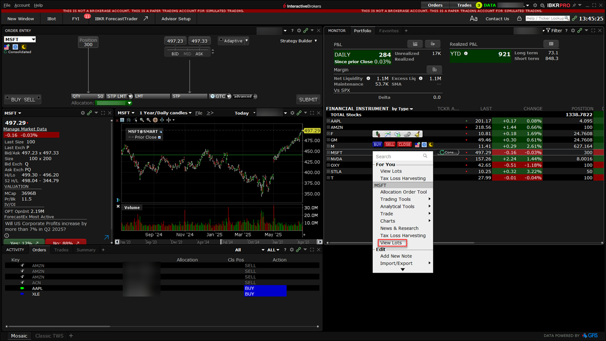 Build 10.38: Close Specific Lots
