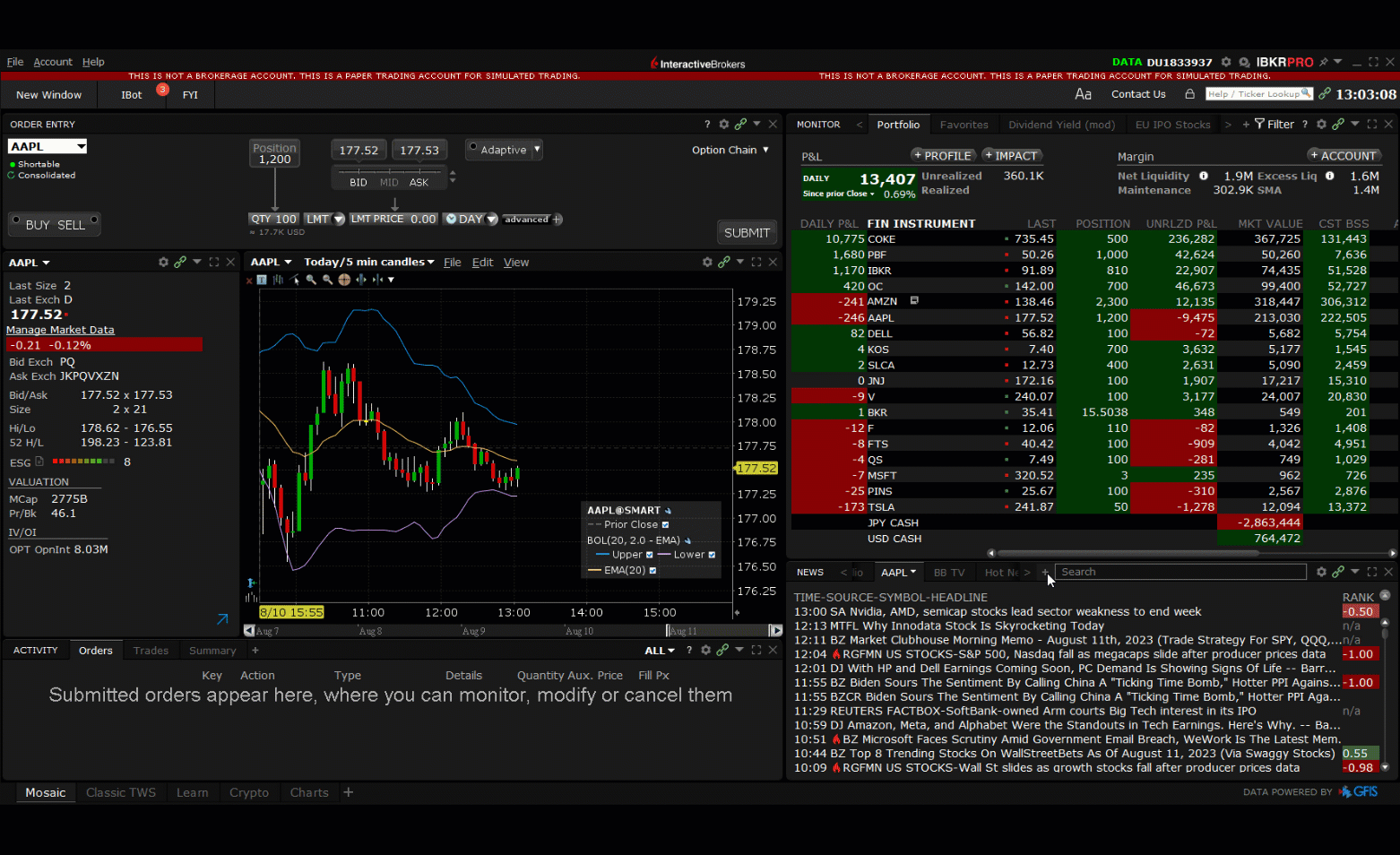 The News & Research panel. 