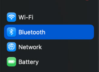 Select Bluetooth for Mac for Passkey