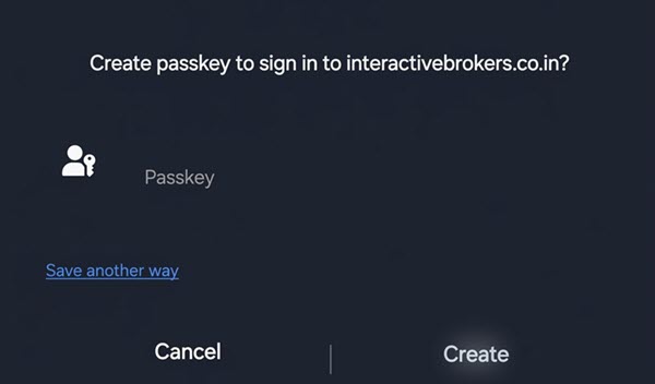 Create a Passkey in Portal