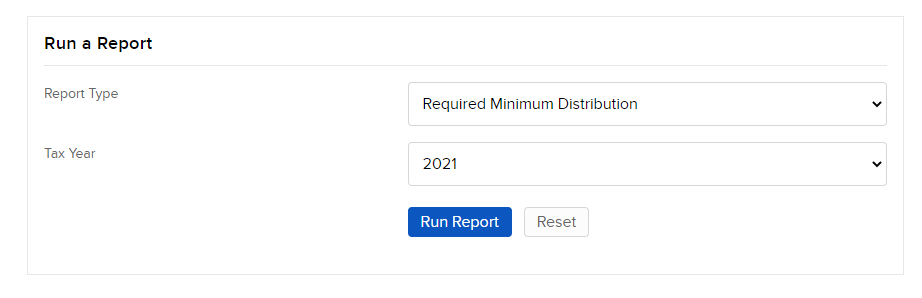 Image of run a report on RDM in Portal. 