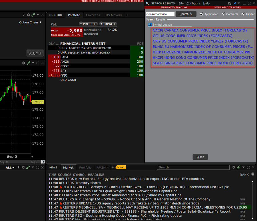 Select FORECASTX or EVENT contract in TWS. 