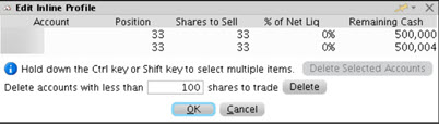 View and edit the inline profile in TWS. 