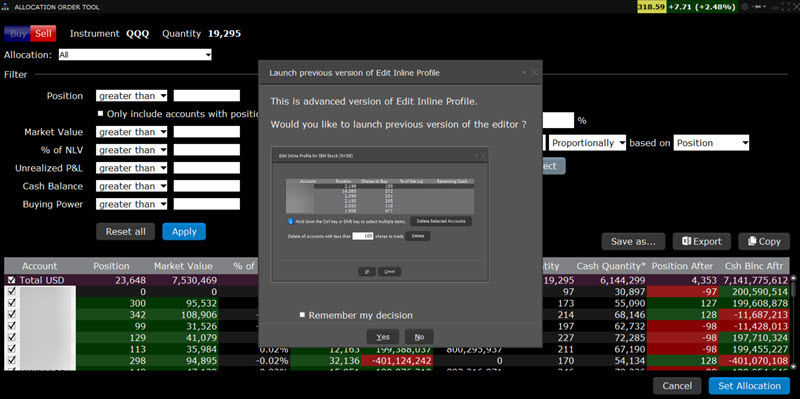 The edit profile on rebalance in TWS. 