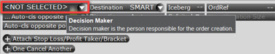 The TWS per-order decicion marker selection 
