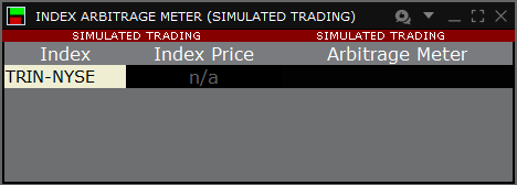 The TICK and TRIN Market Indicators in TWS. 