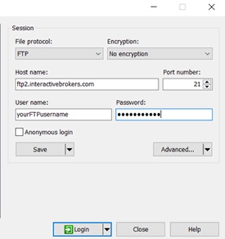 The WinSCP session